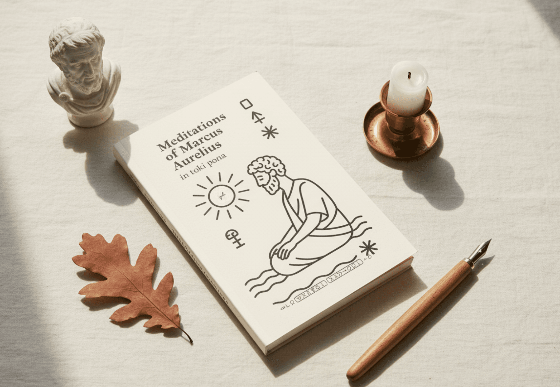 Promo for Meditations of Marcus Aurelius — in Toki Pona