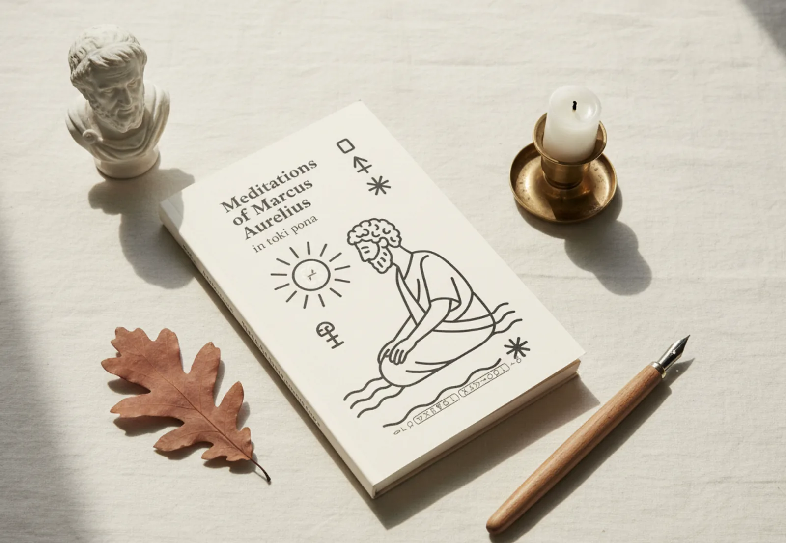 Promo for Meditations of Marcus Aurelius — in Toki Pona