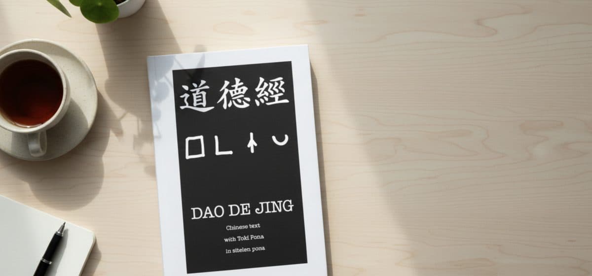 Promo for Dao De Jing (Tao Te Ching): Chinese text with Toki Pona in sitelen pona